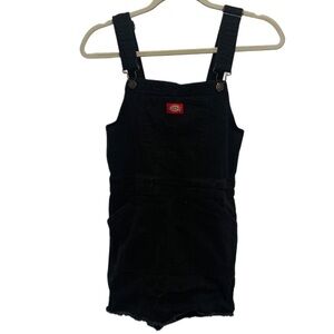 Dickies Black Pinafore Overalls Mini Dress